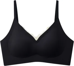 Wireless Push Up Bras for Women Lift Comfortable Seamless Top Gathered Without Rims Bra Full Coverage Sports Bralette
