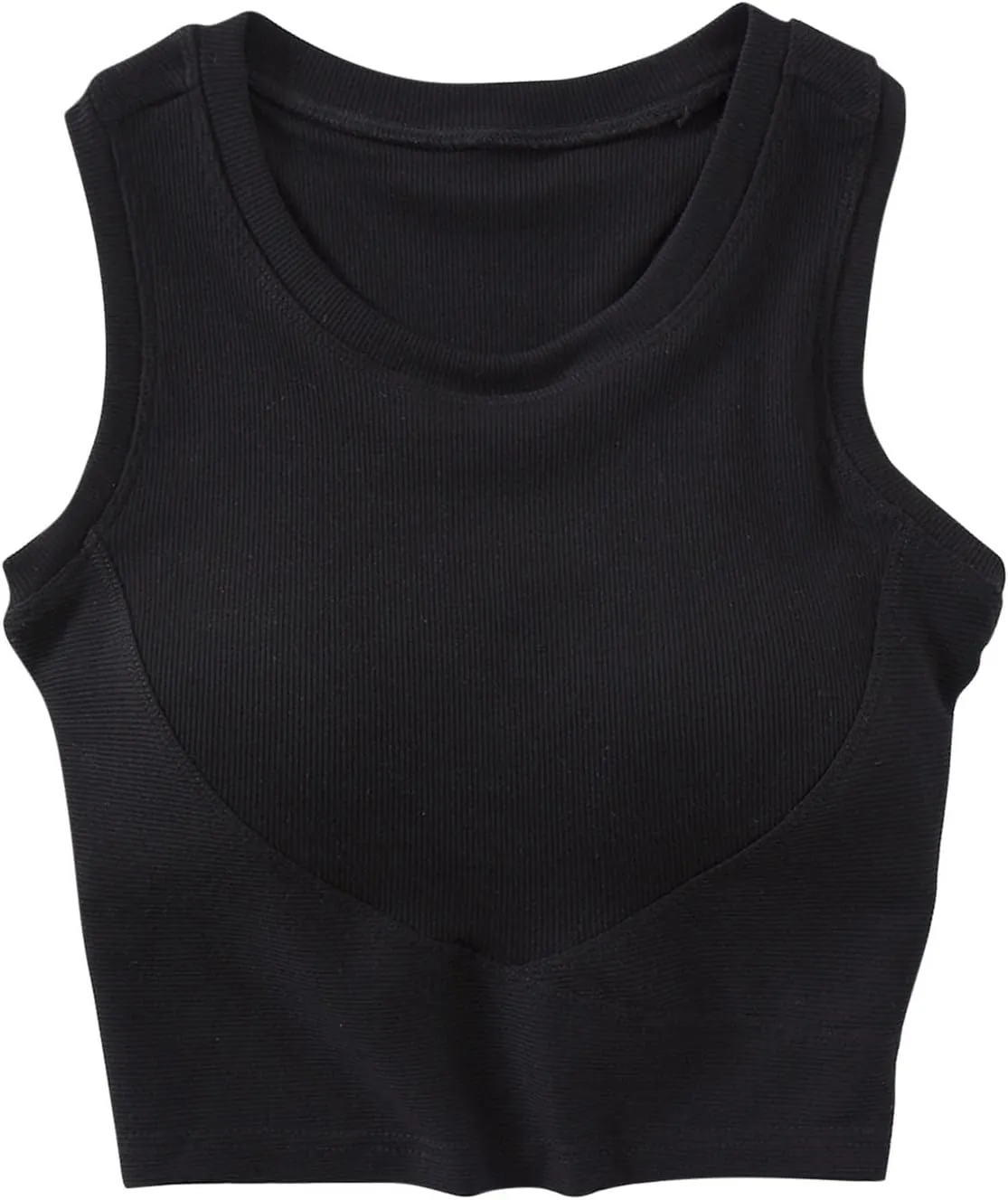 Wmens Crop Tank Tops with Built in Bra Sexy Basic Shelf Bras Yoga Shirts Slim High Neck Padded Camisoles Undershirt