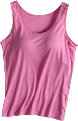 Women Tank Top with Built in Bra Camisole, Womens Tank with Built in Bra, Spaghetti Strap Tank Top Built in Bra