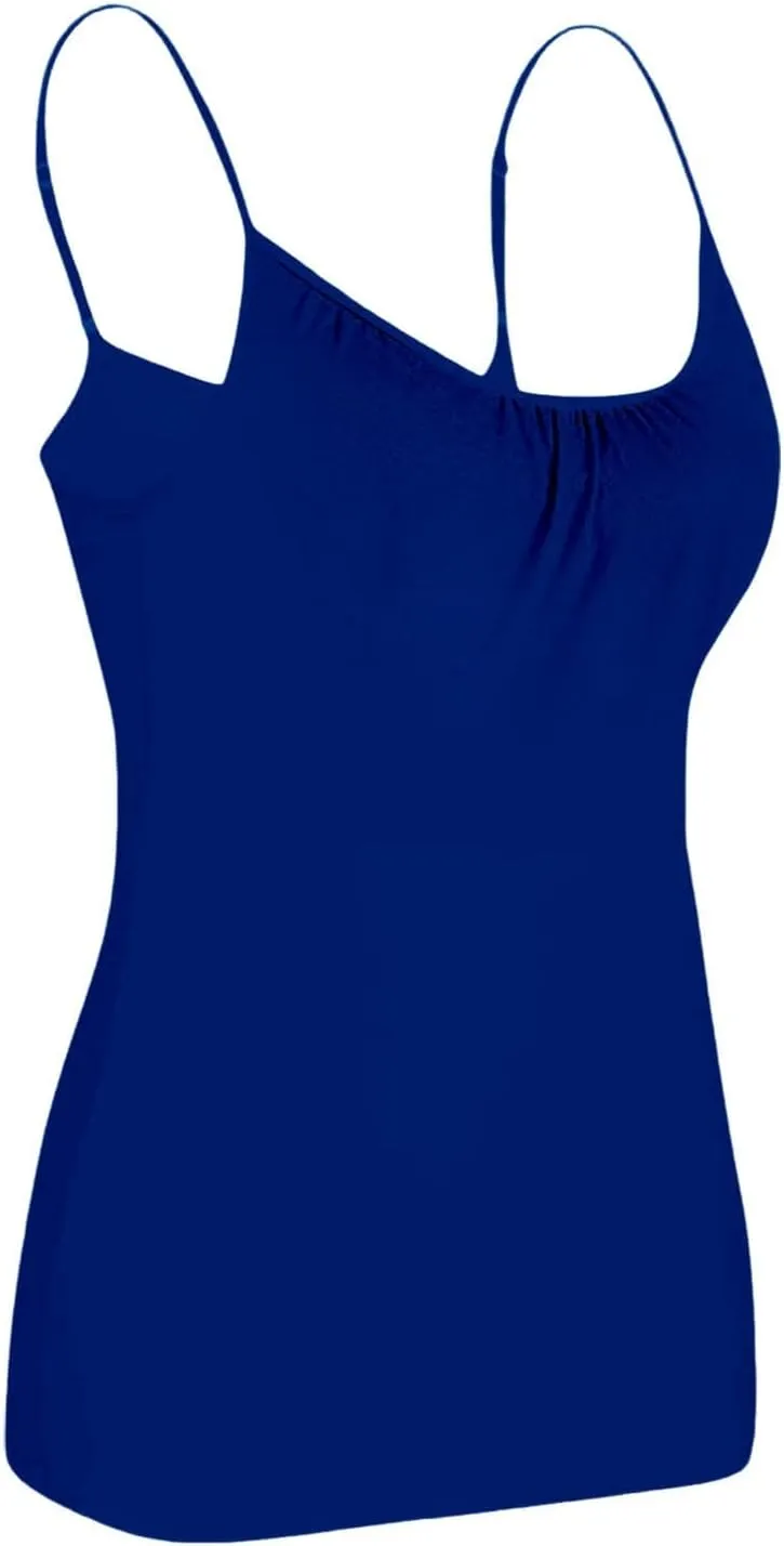 Women Tank Tops Shelf Bra Summer Cotton Yoga Adjustable Spaghetti Strap Camisoles for Workout Outfits Undershirts Cami