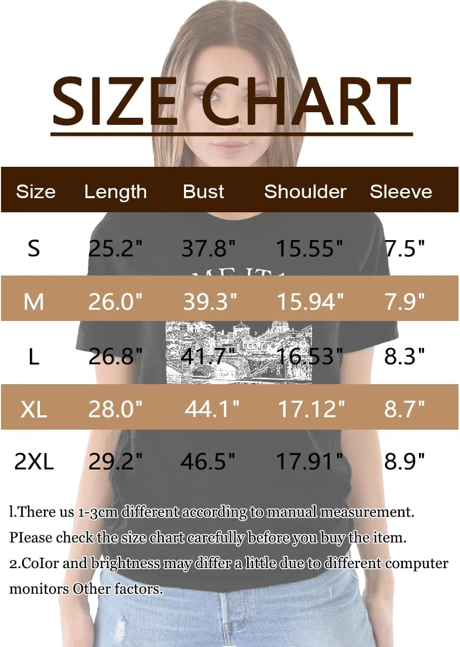 Women Vintage T Shirt Short Sleeve Summer Cactus Tshirt Funny Graphic Tees