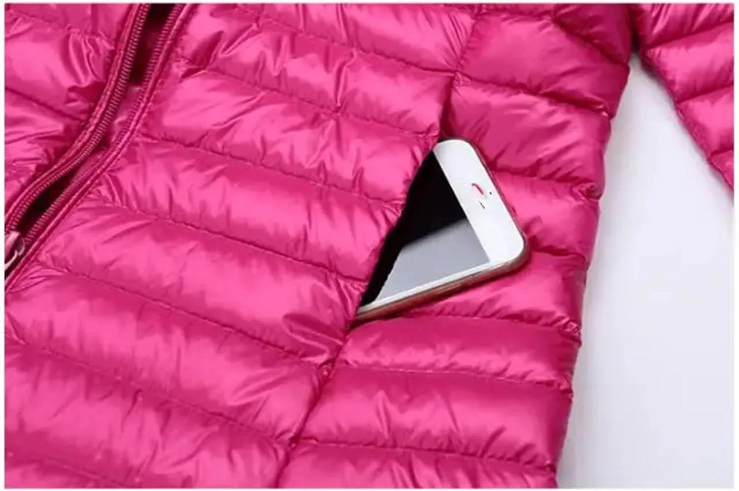 Women Winter Long Light Down Jackets Down Coat Puffer Jacket Slim Hooded Parkas