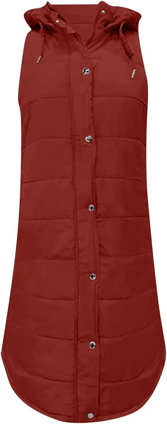 Women's Fashion Leisure Vest Sleek Solid Hooded Sleeveless Gilet for Timeless Denim for Women