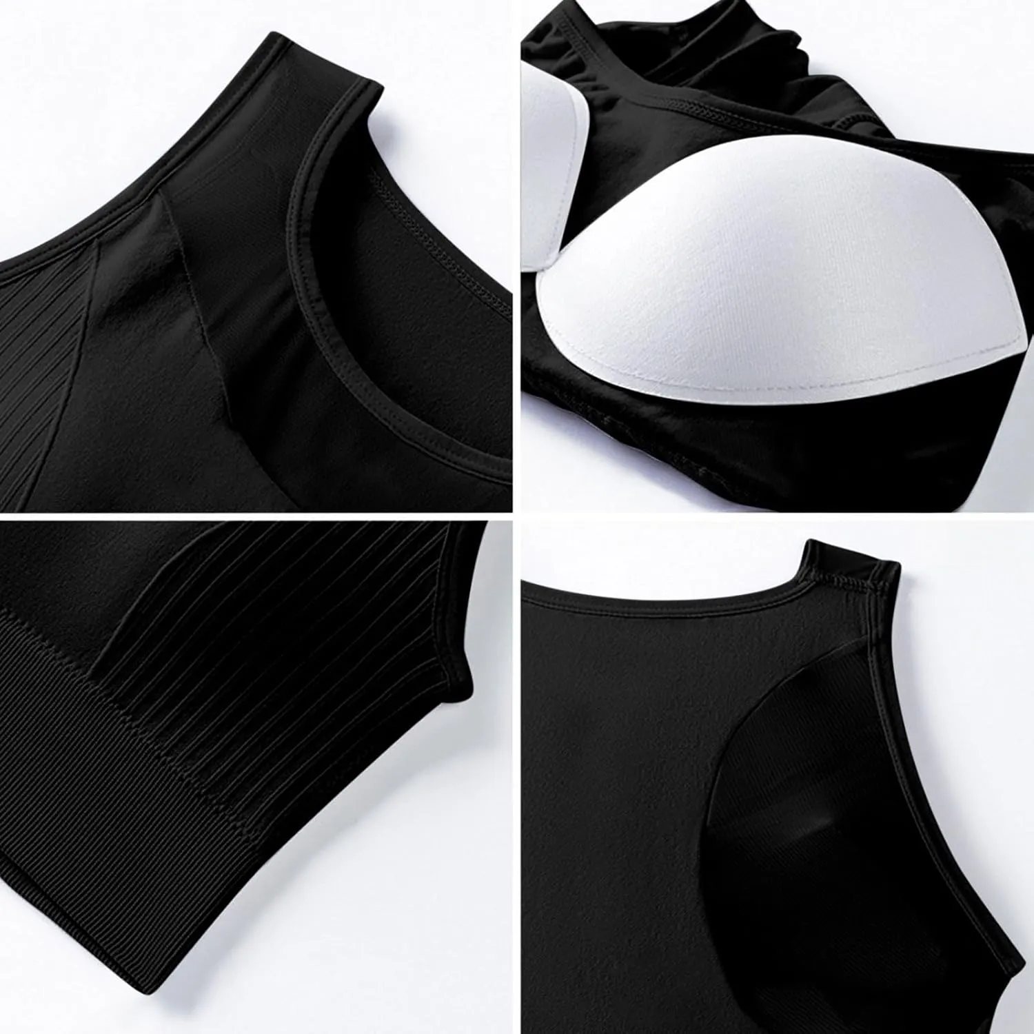 Women's Sports Bras Full Coverage Solid Color Breathable Solid Color Everyday Bra Trendy Quick Dry Soft Brassiere