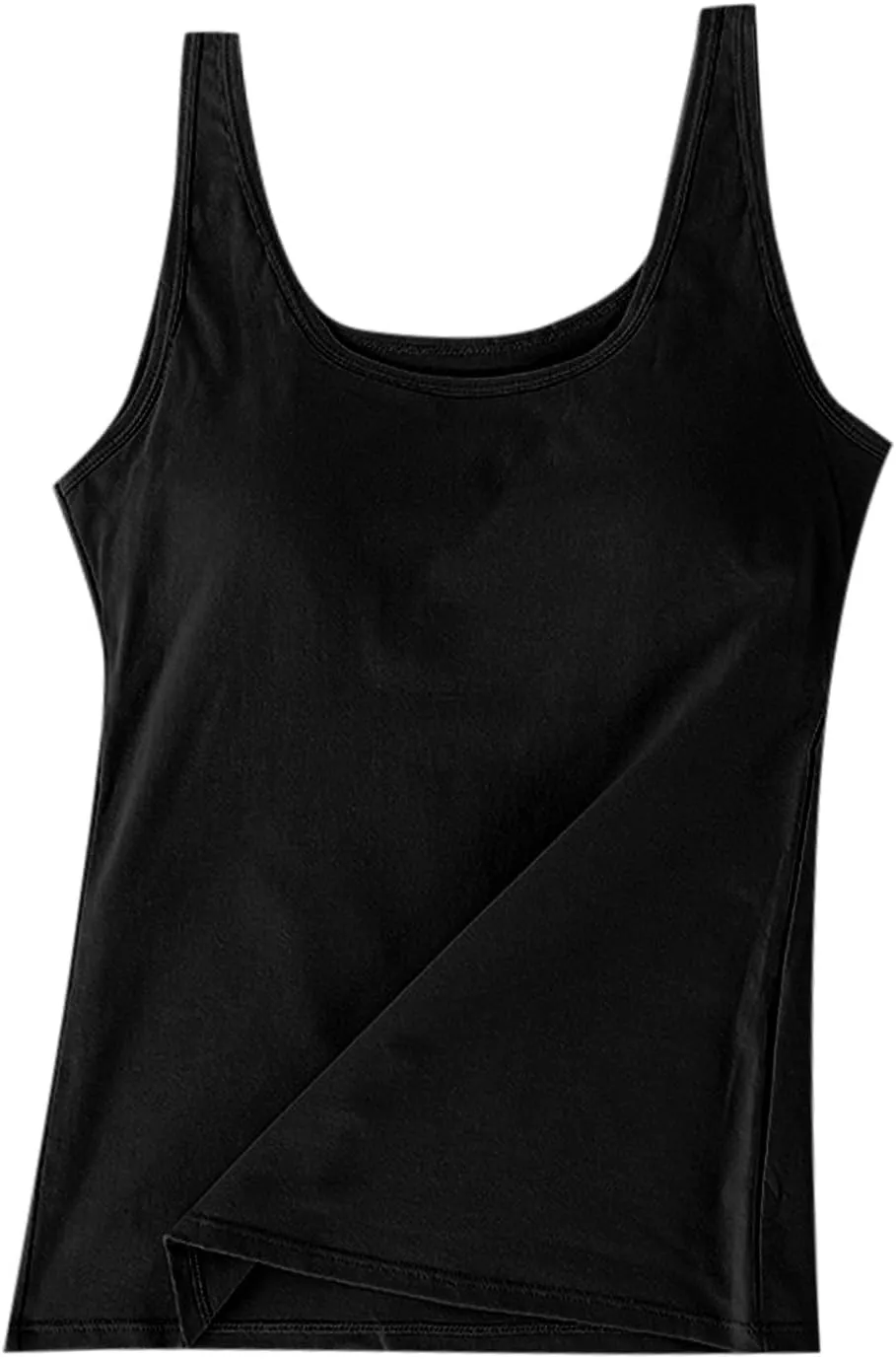 Women's Sports Camisoles Built-in Bra Yoga Tops with Spaghetti Straps & Padded Support Sleeveless Workout Tanks