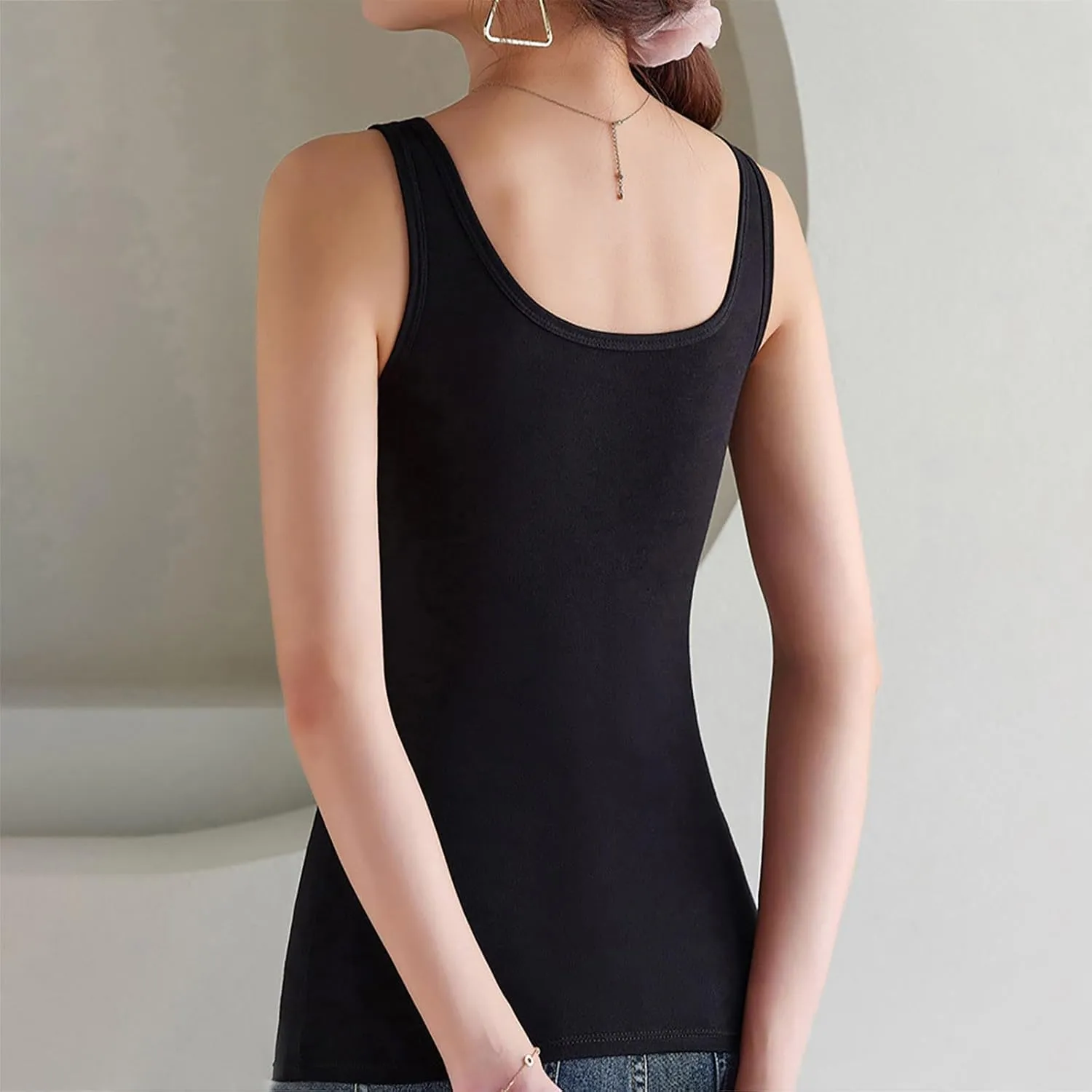 Women's Sports Camisoles Built-in Bra Yoga Tops with Spaghetti Straps & Padded Support Sleeveless Workout Tanks
