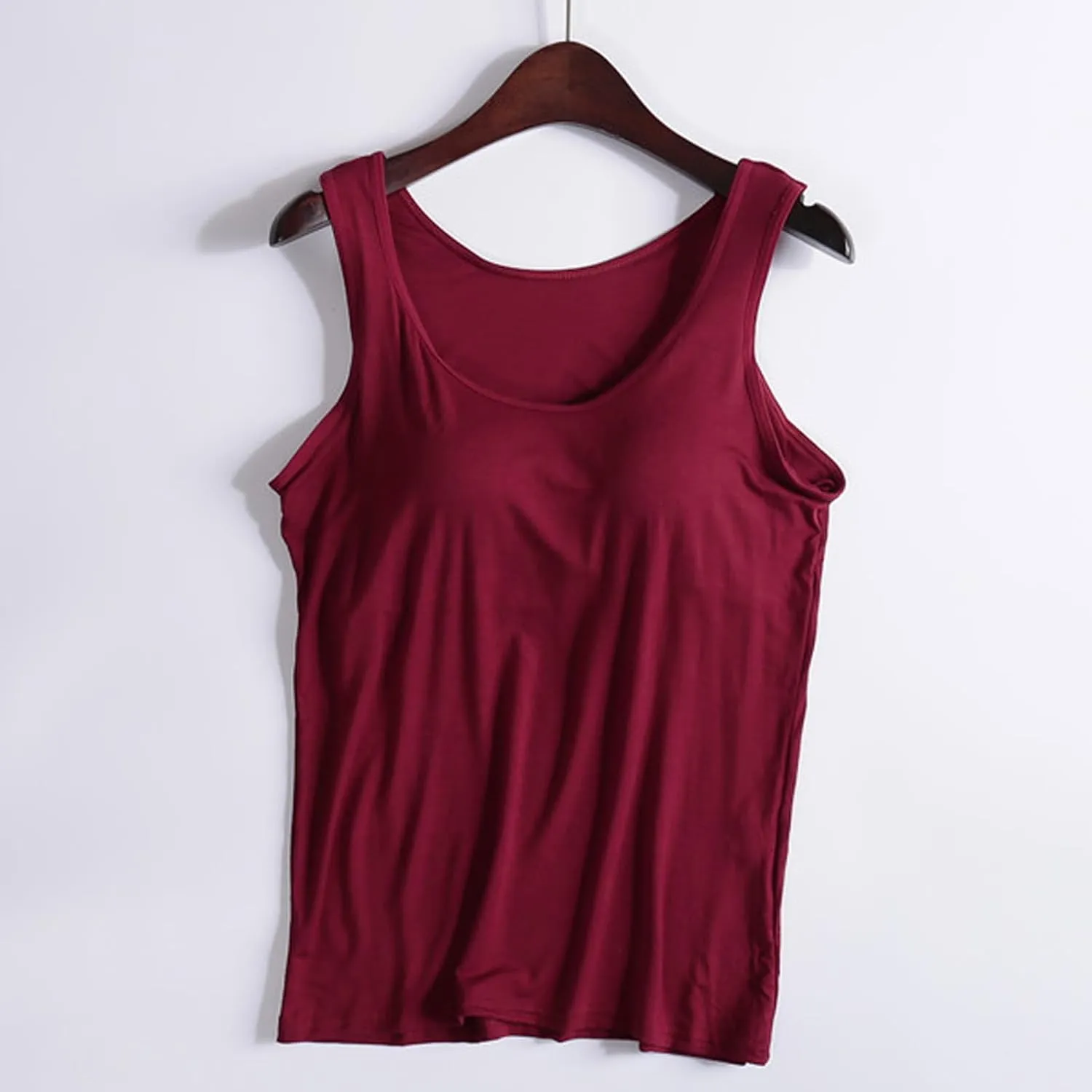 Womens Tank Tops with Built in Bra Workout Gym Padded Sports Bras Casual Summer Regular-Fit Stretch Yoga Shirts 2025
