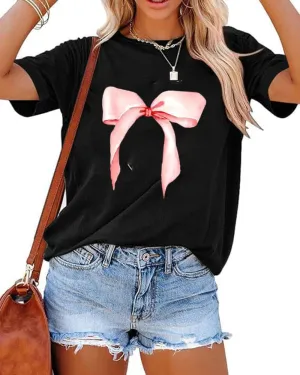 Womens Vintage Graphic Tee Shirt Summer Short Sleeve Loose Casual Basic Tee Tops Fit Shirts Oversized Baggy Shirts