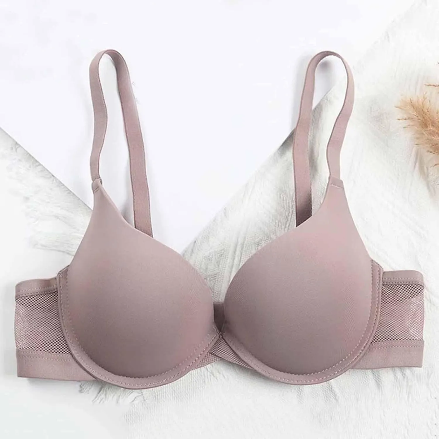 Women's Wireless Lightly Lined Comfort Bra Everyday Underwear Plus Size Bras for Women Push up