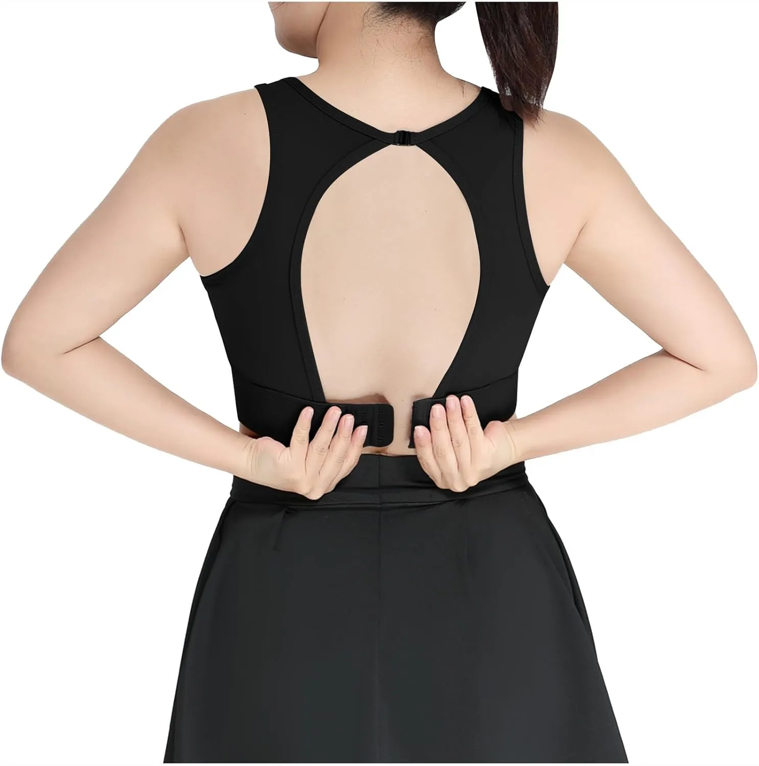 Xiaojmake Sports Bras for Women Quick-Dry Padded Wireless Workout Crop Tank Tops Yoga Fitness Running Gym Camisole Plus Size